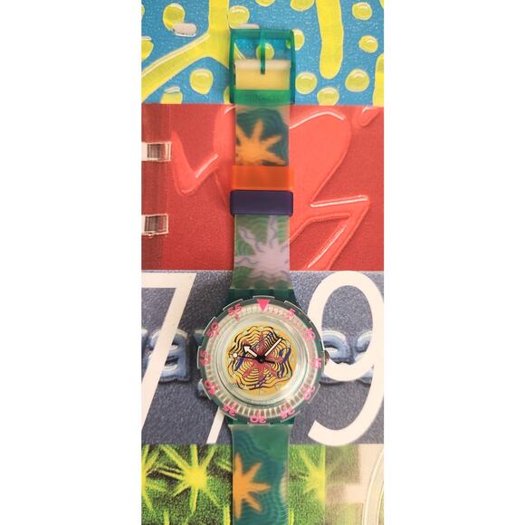 Swatch watch SEA FLOOR SDN108 1994 Scuba New old stock - Picture 6 of 9